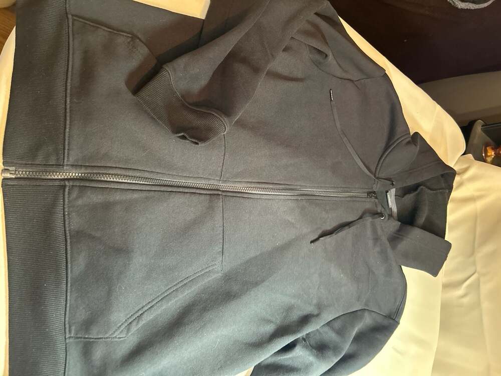 Athletic Works Men's Black Full-Zip Fleece Hoodie Size XL